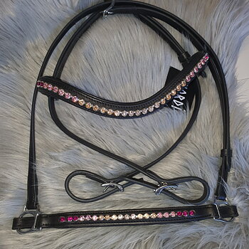 Ny Norsic-Horse Nosgrimma i härliga olika  rosa nyanser 22,5 cm