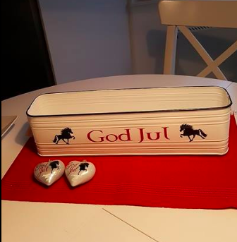 Kruka med God Jul och islandshäst - 3