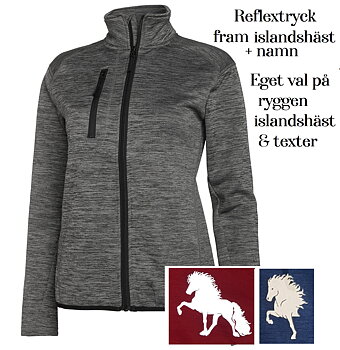 Tun skön jacka Grå mellerad storlek 34 -44 För reflextryck med eget val bak