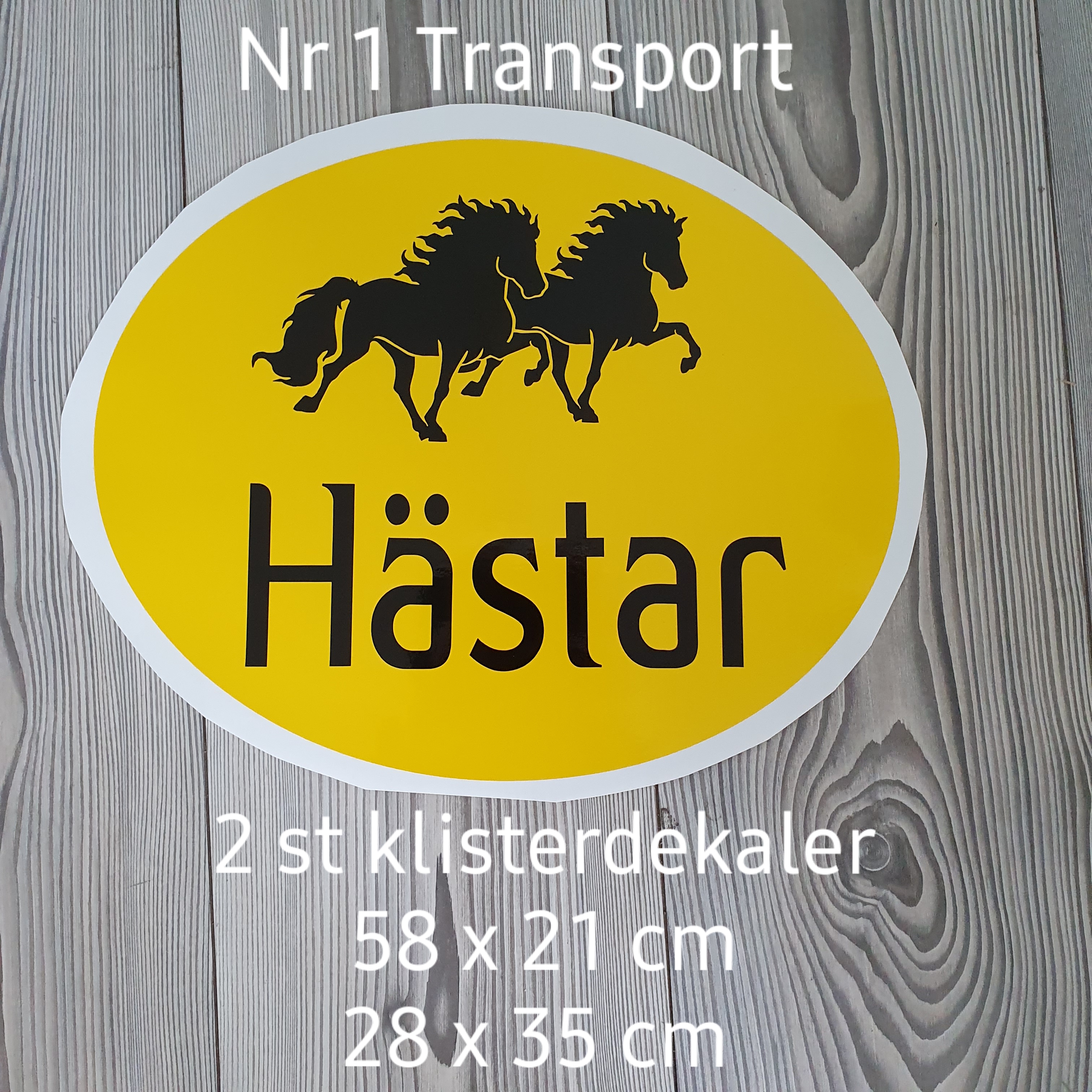 Nr 1 Transport klisterdekal  med luftkanaler 2 stycken 
