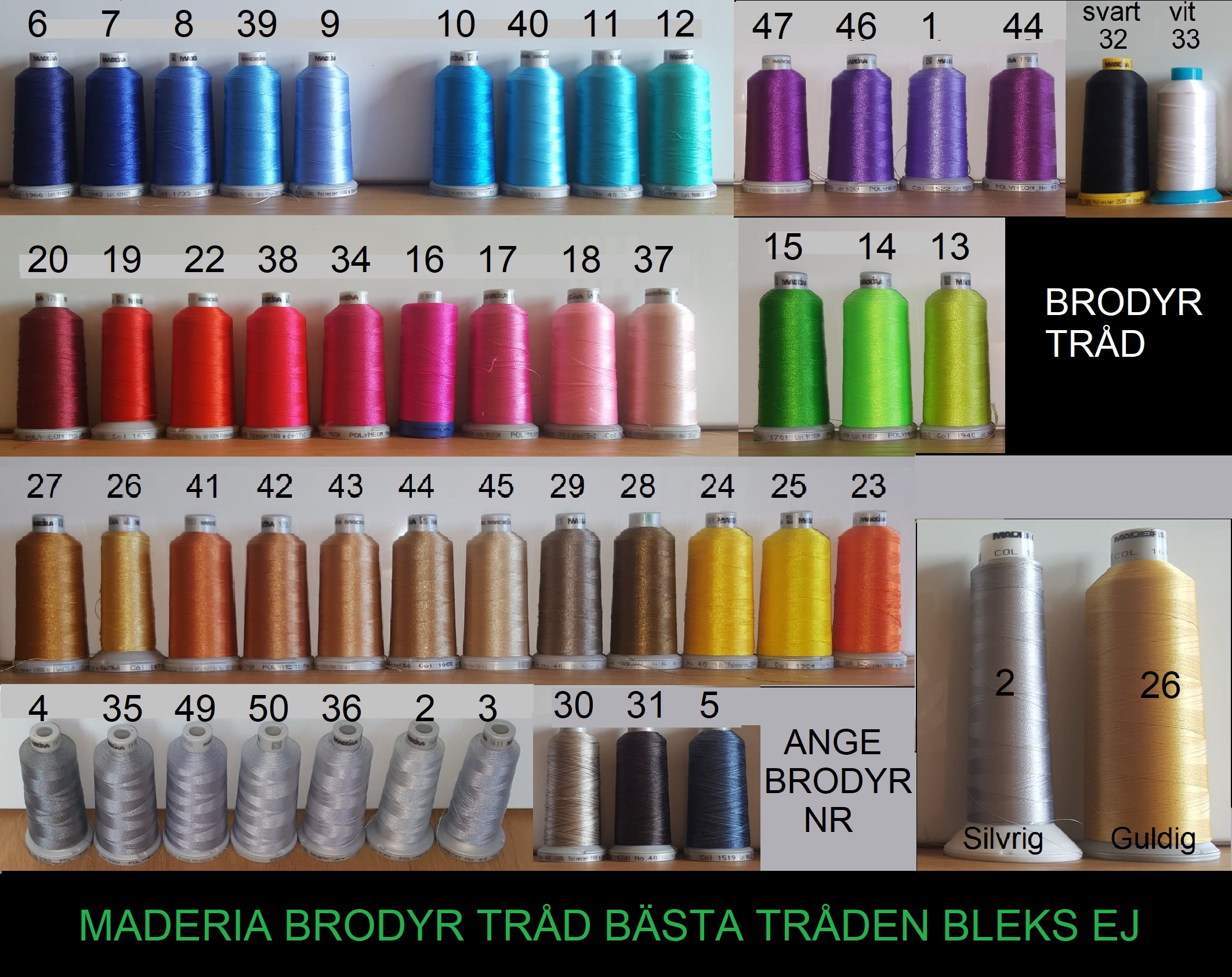 Nr 7 Pannband i flera olika färger med broderad text . - 3