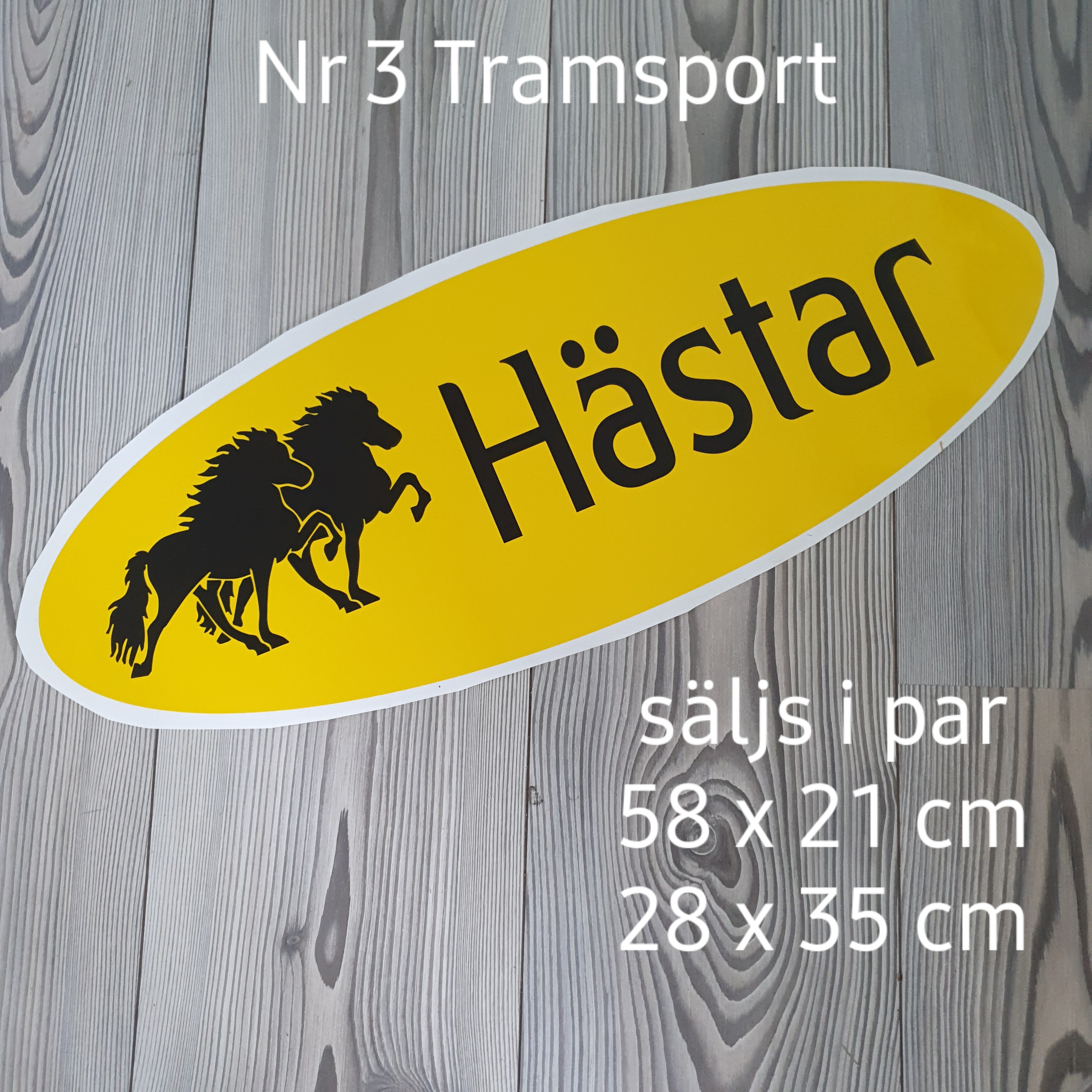 Nr 3 Transport klisterdekal  med luftkanaler 2 stycken 