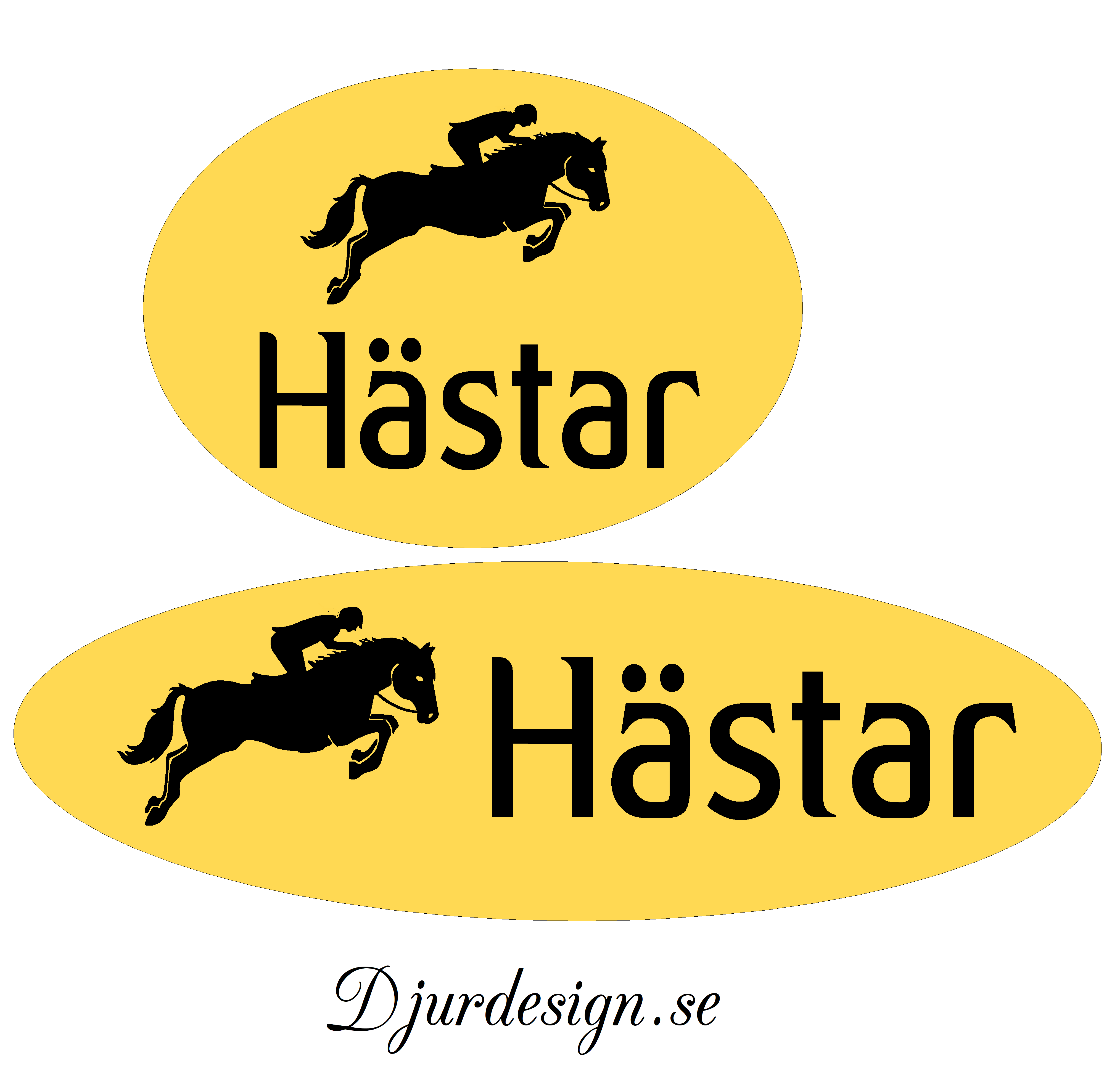 Nr 9 Transport klisterdekal  med luftkanaler 2 stycken Hophäst - 2