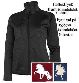 Tun skön jacka Svart melerad storlek 34 -44 För tryck  bak