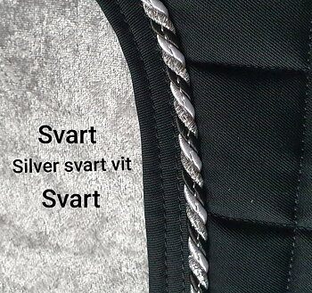 Nr 05   Svart / svart vit silver / svart .Mias islandshäst vojlock stora rutan