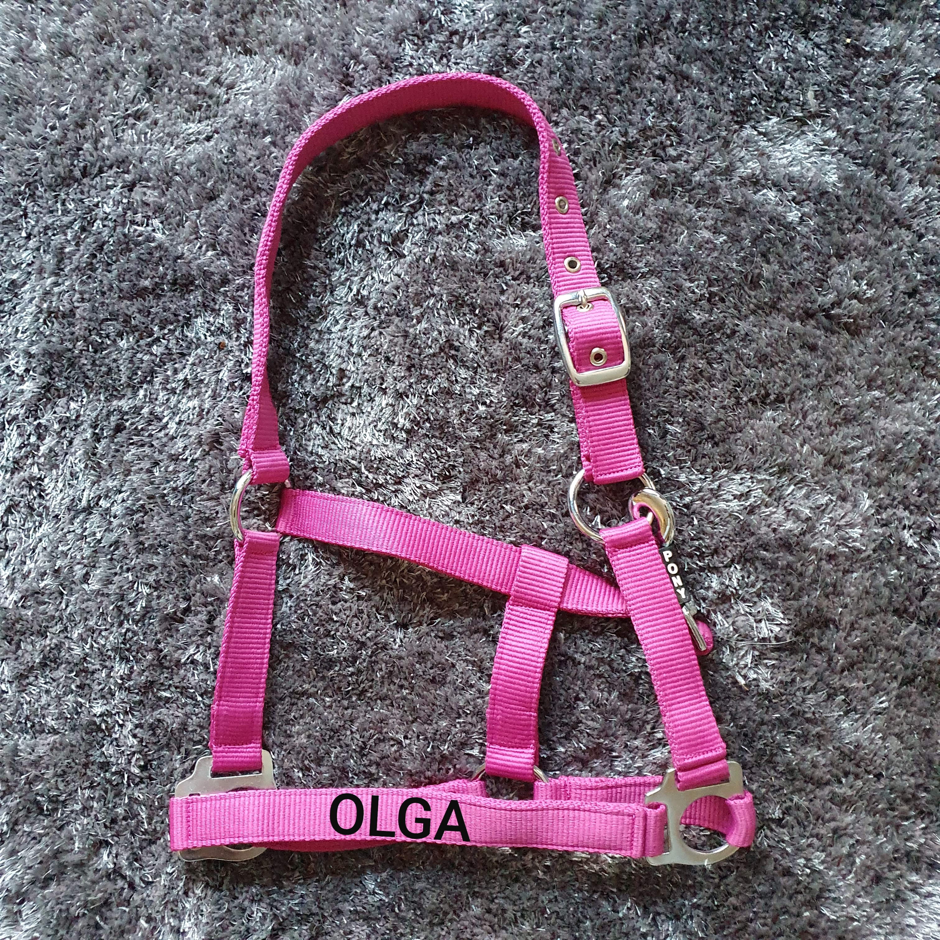 FULL CERISROSA grimma crom spänne med namn brodyr, max 20 bokstäver tillval fleece foder