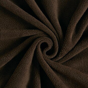  Fleece tyg MÖRKBRUN färg 
