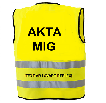 Barn reflex väst AKTA MIG i savrt reflex 3 storlekar på västen