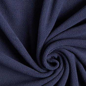 Fleece tyg MARINBLÅ färg