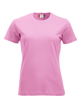 Nr 115 T- tröja dam rosa tryck svart blank islandshäst 