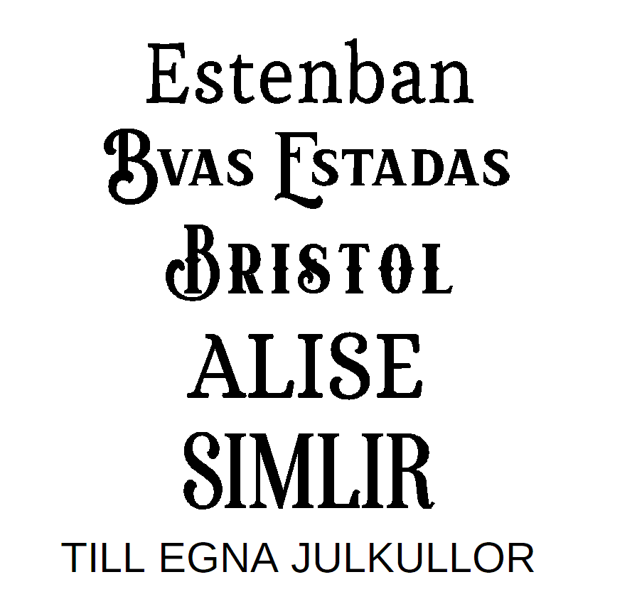 Nr 2B Namn till dina egna julkulor + 2 stjärnor i 25 olika färger.