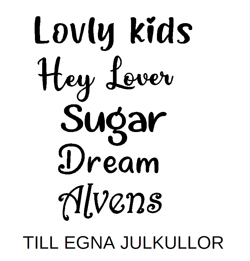 Nr 2A Namn till dina egna julkulor + stjärnor i 25 olika färger.