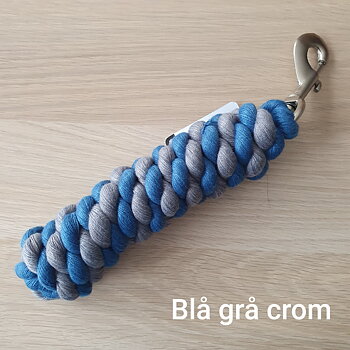 K2 Grimskaft Biå / Grå 2 meter bomull  crom hake .