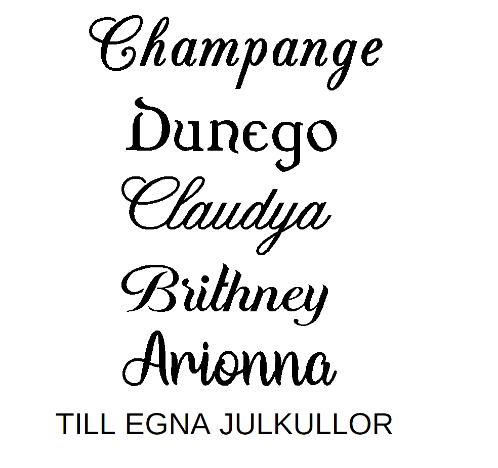 Nr 2C Namn till dina egna julkulor + stjärnor i 25 olika färger.