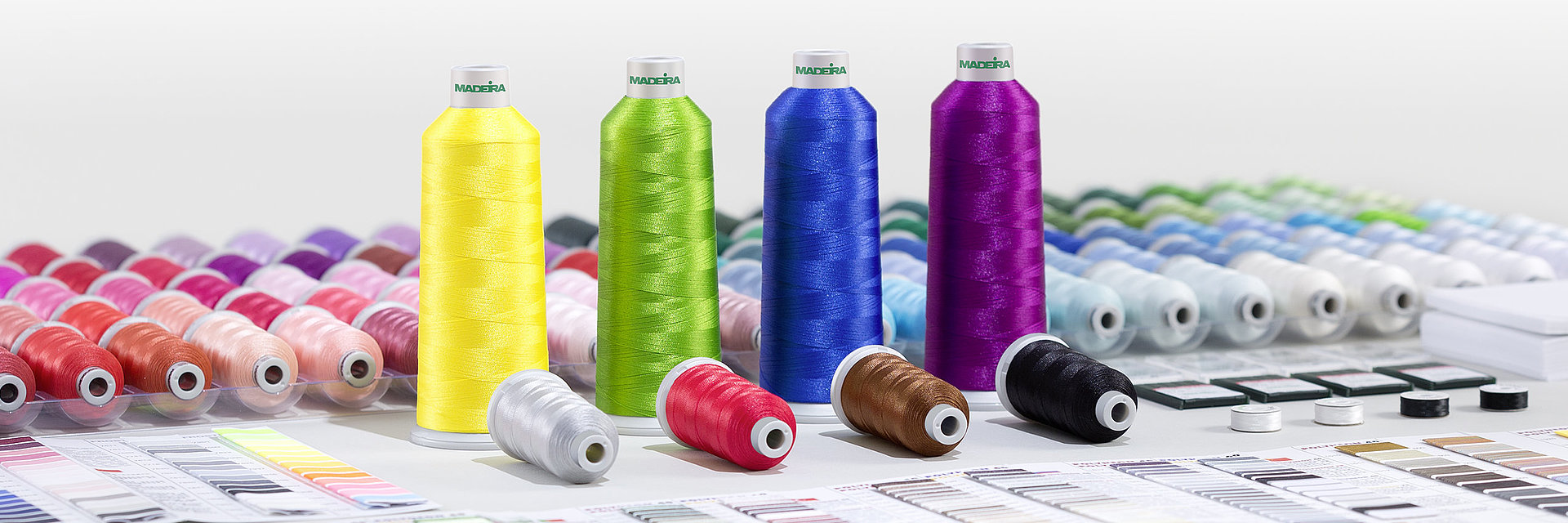Färgkarta Brodyr trådar Polyester som inte bleks i solen. en toppen tråd 433 färger