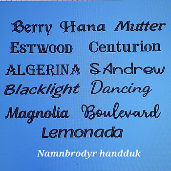 Handduk 50 x 70 cm med namnbrodyr 