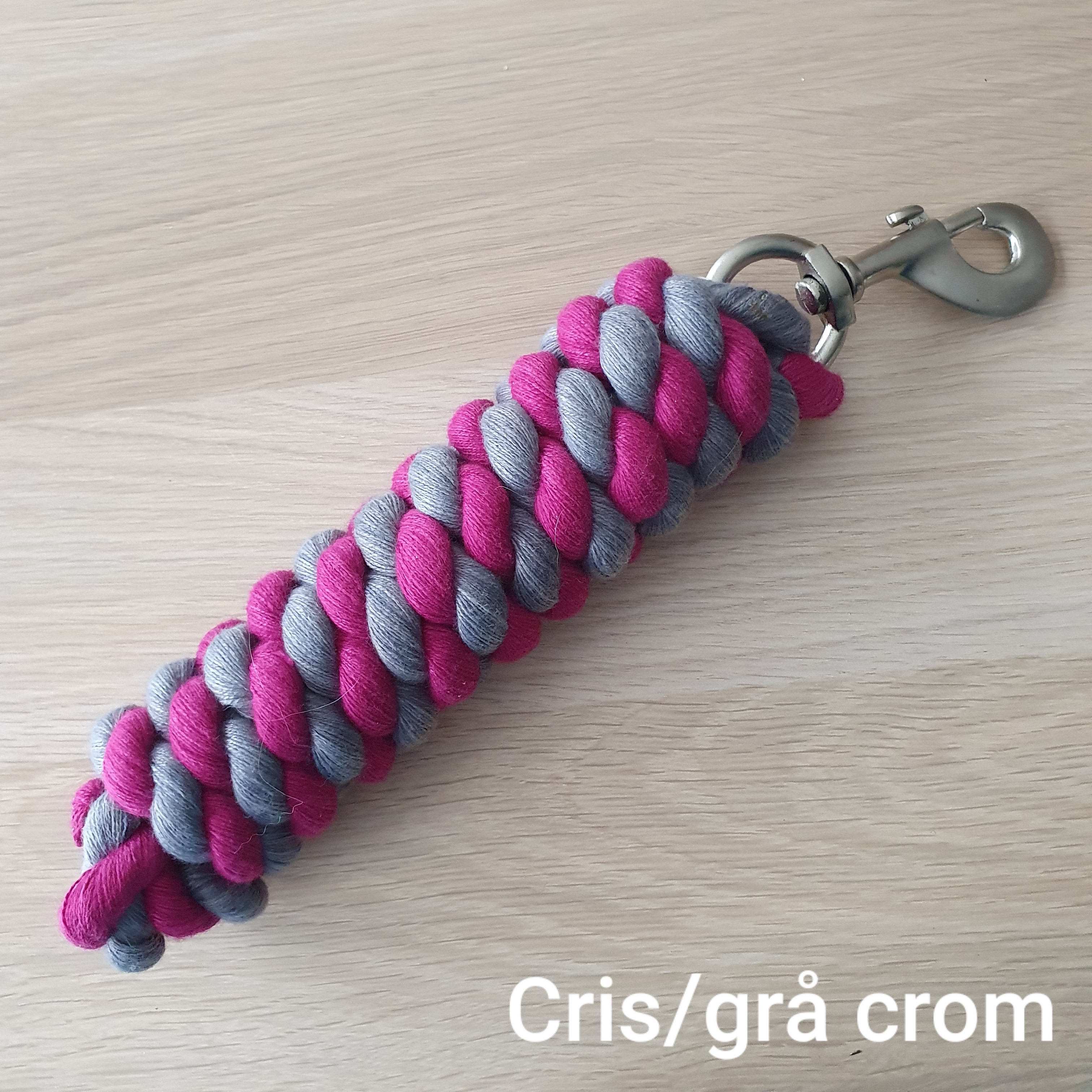 K1 Grimskaft  Ceris / Grå 2 meter bomull  crom hake .