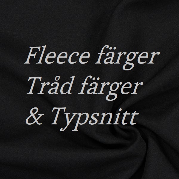 Fleece tyger trådar typsnitt