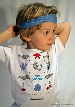 T-shirt barn-med glada sälar 