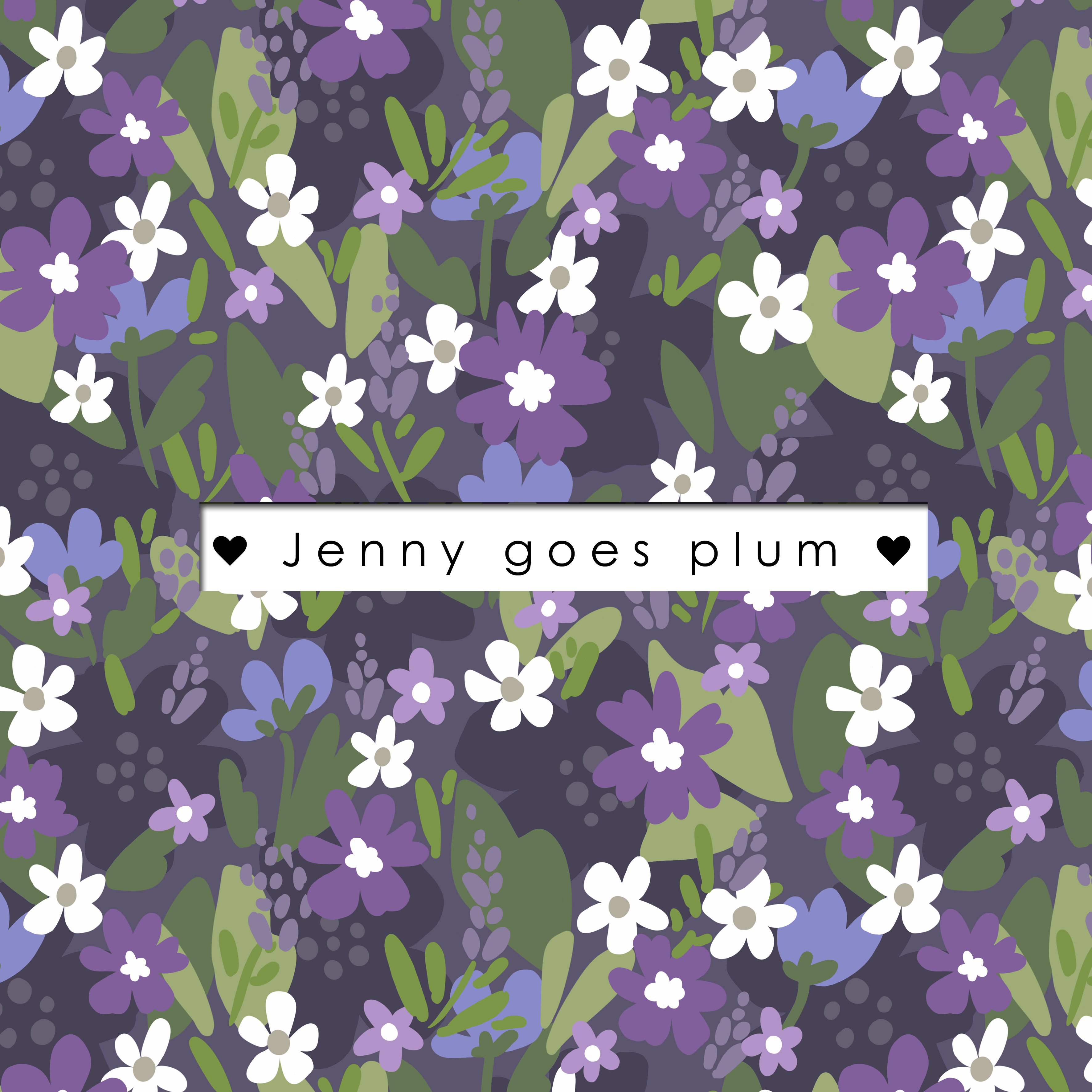  SLUTSÅLT! Jerseytyg ekologisk bomull,  "JENNY GOES PLUM" - 9