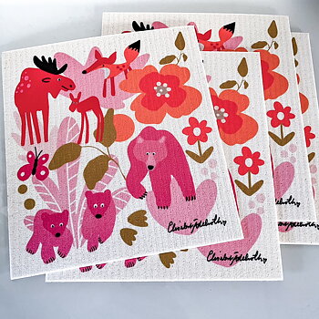 Disktrasa med motiv, älg o björn