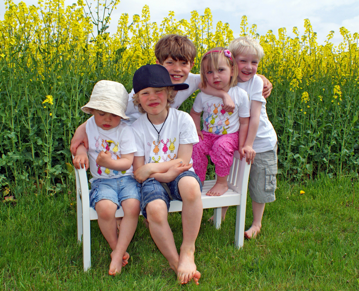 T-shirt barn- med färgglada älgar - 2