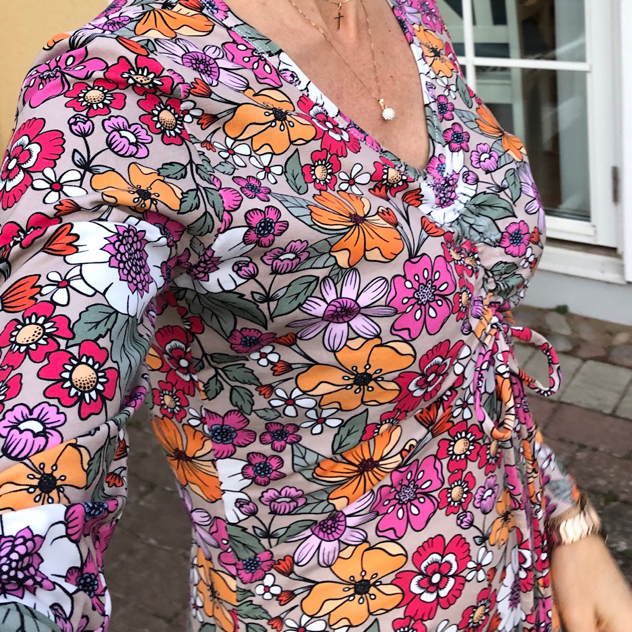 SLUTSÅLT! Jerseytyg ekologisk bomull,  "Betsy" orange, metervara - 4