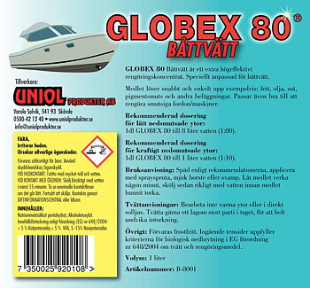 Globex 80 Båttvätt 1 Liter