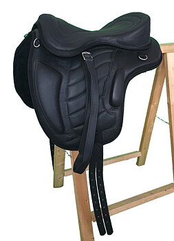 Bomlös allroundsadel i syntetläder- Close contact