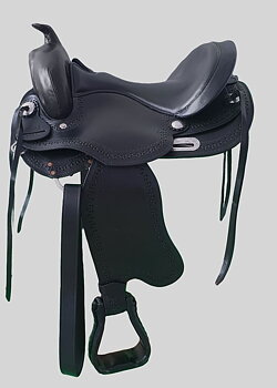 Bomlös westernsadel- "Omaha G2", utbytbart framvalv.