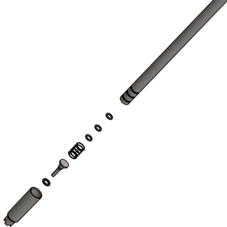 Stainless bottle filler 3/8" with spring - 3