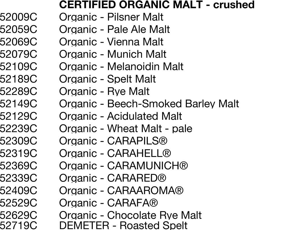 blandad helpall krossad malt, 33 säckar, direkt från Weyermann  - 6