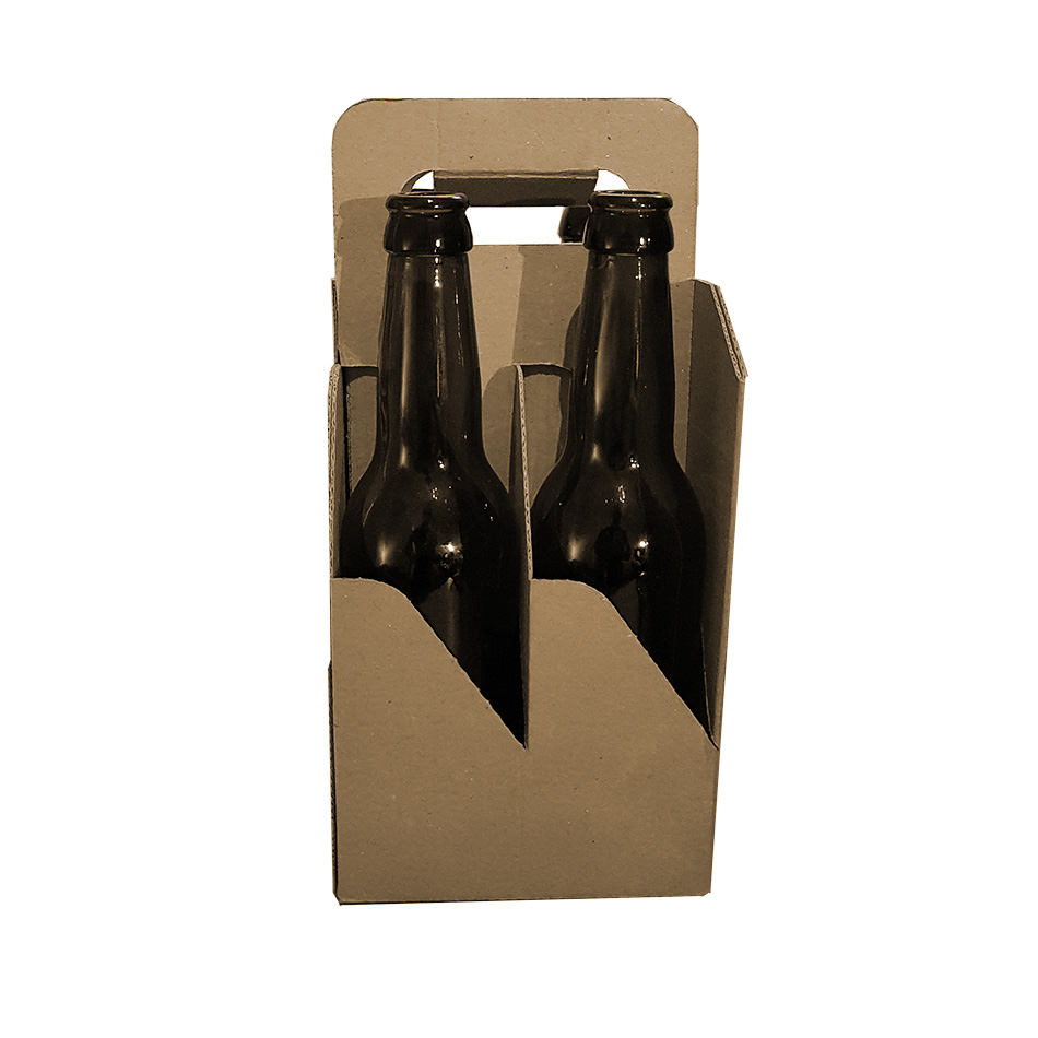 4-pak til flasker brun, 200 stk - 3
