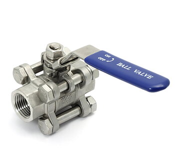 rustfri kugleventil 1/2" FPT, tredelt