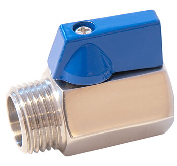 Kulventil Mini 1/2" MPT - 1/2" FPT