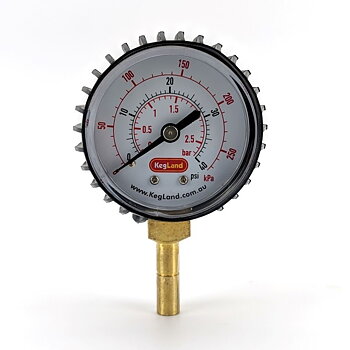Gauge with 8 mm stem