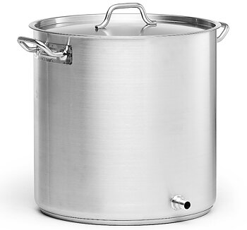 Patina kedel i rustfrit stål med taphane 98 l