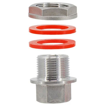 Svetsfri genomföring "heavy duty" 1/2" FPT - 1/2" FPT - 2