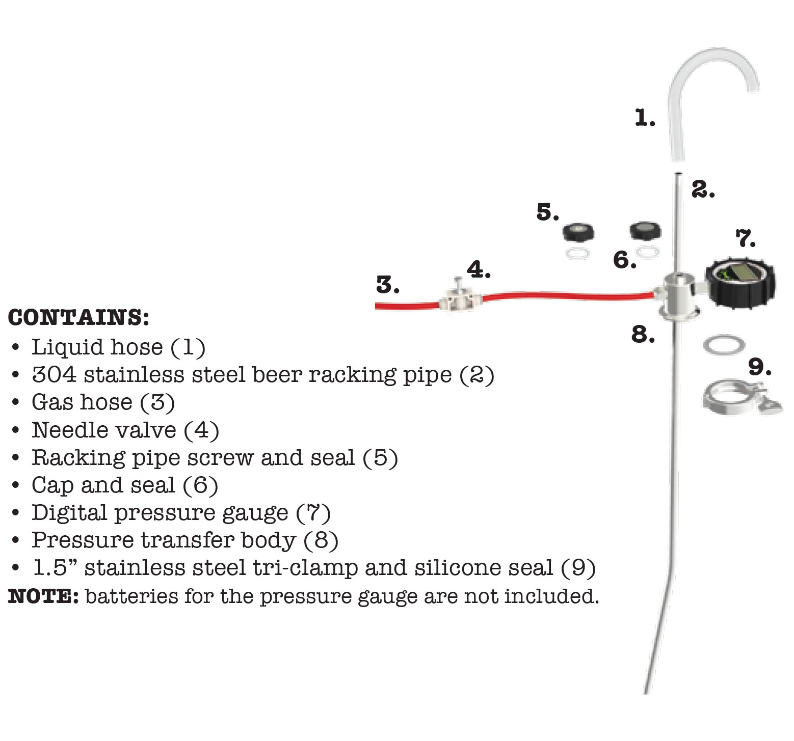 Pressure Transfer Kit till Grainfather konisk jästank - 3