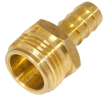 3/4" GHT hane - 12 mm nippel (mässing)
