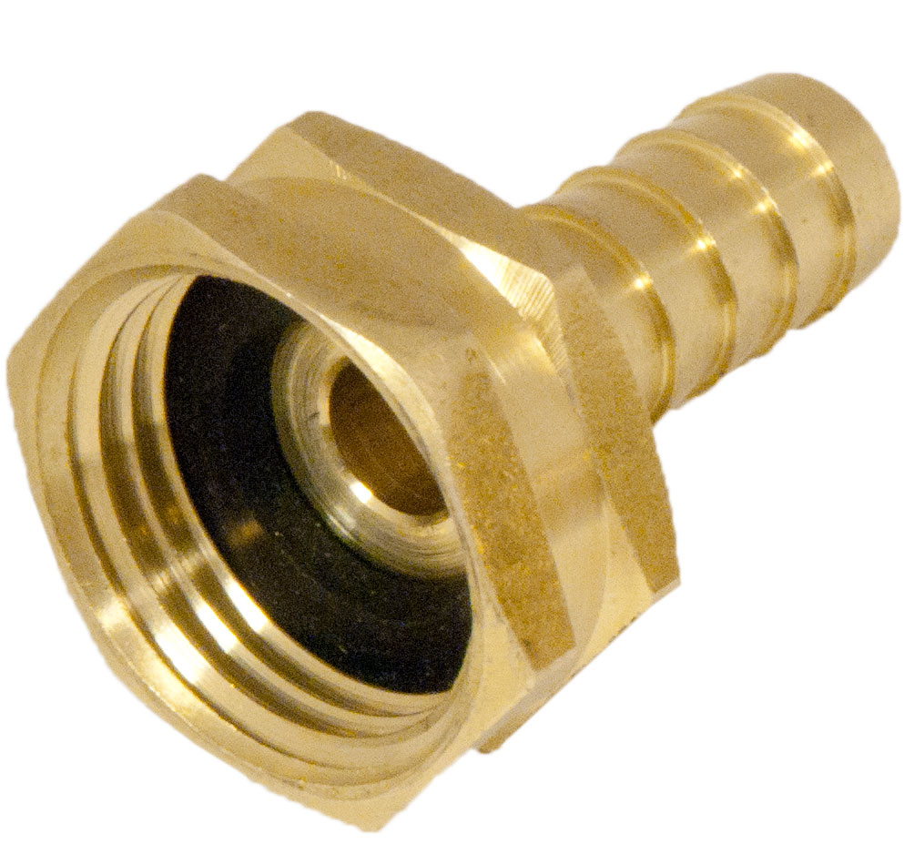 LTWFITTING Brass 3/4 Barb x 3/4 FHT Hose Repair/Connector,Garden Hose  Fitting(Pack of 5)