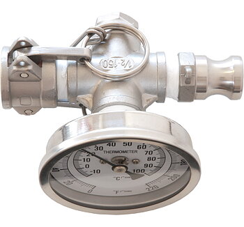 in-line termometer Camlock
