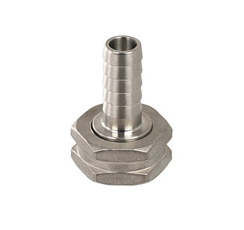 3/4" GHT hun - 12 mm nippel (rustfrit)