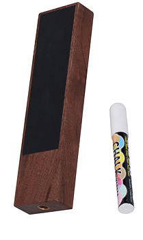 Wooden tap handle with blackboard 20 cm