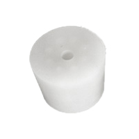 Silicone stopper 55/47 mm, with hole - 2