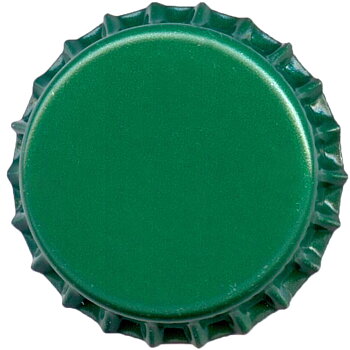 29 mm bottle caps, green, 100 pcs