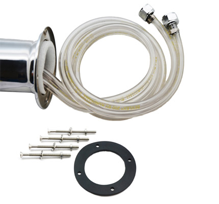 double-faucet chrome beer column - 5