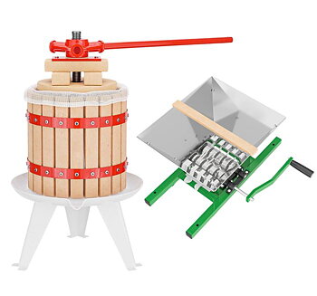frugtknuser 7 l og mekanisk frugtpresse 12 l