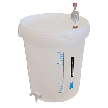 Complete fermenting pail with tap 30 l