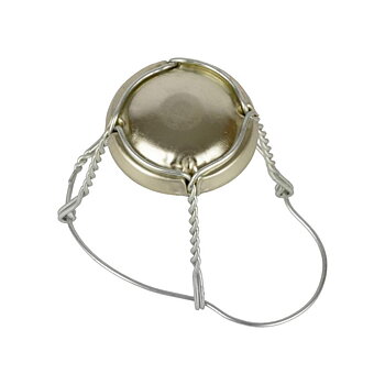 Champagne wire cage with cap, 50 pcs